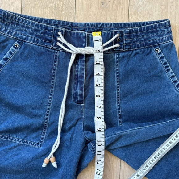 Vintage Lauren Ralph Lauren Cropped Wide Leg Denim Pants Women’s Size 10P - Picture 4 of 12